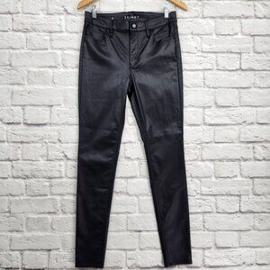 WHBM Women's Black NR Coated Skinny Pants 4R The Skinny Sleek